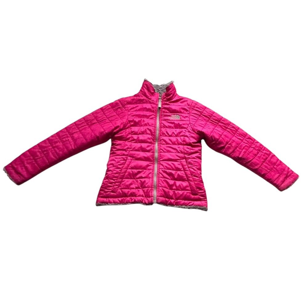 The North Face Youth Girls Reversible Jacket Pink, Size 7/8